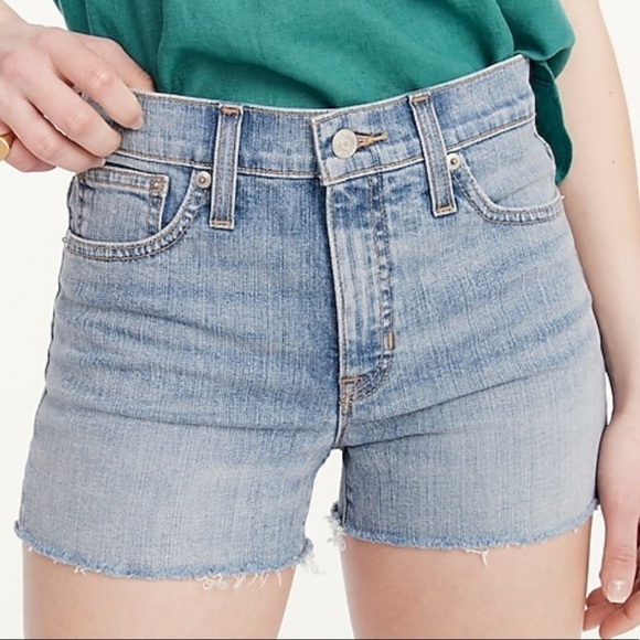 J crew mid rise denim shorts bleecker wash - Picture 1 of 5